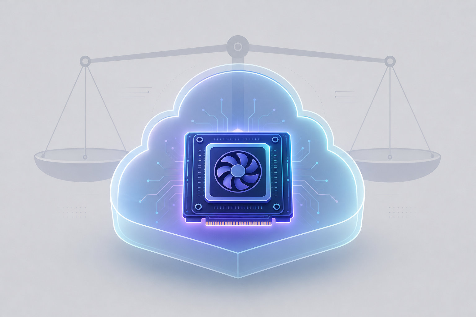 Illustration of a GPU chip nested inside a protective cloud boundary representing a private AWS account